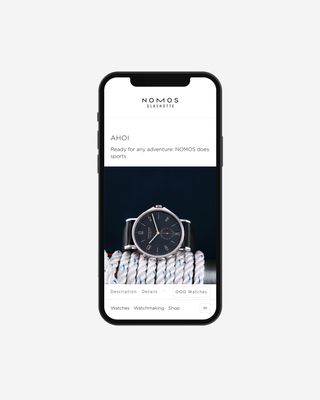 Nomos Mobile Website Screenshot